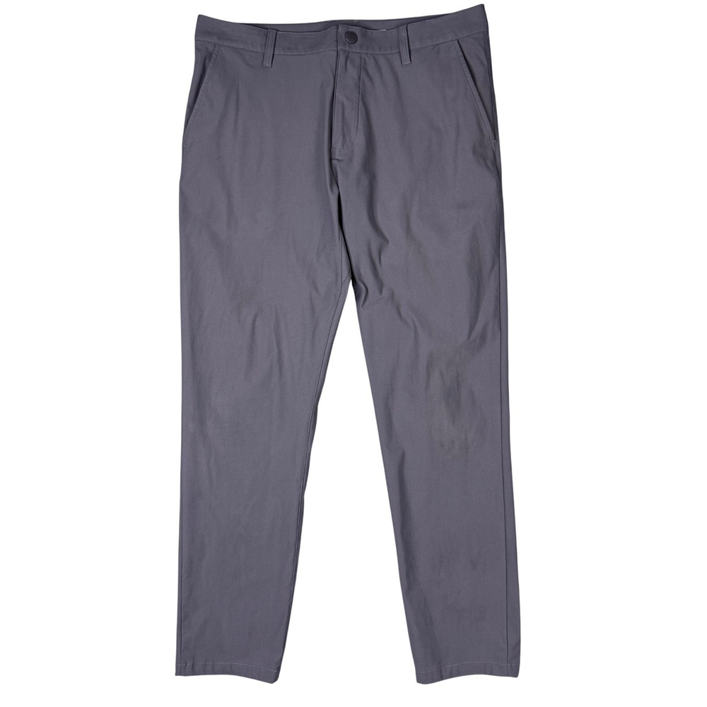 Rhone Commuter Slim Pants Mens 33x30 Gray Performance Stretch Chino